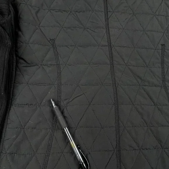 Prana Esla Long Black Sherpa Lined Coat - Picture 8 of 14